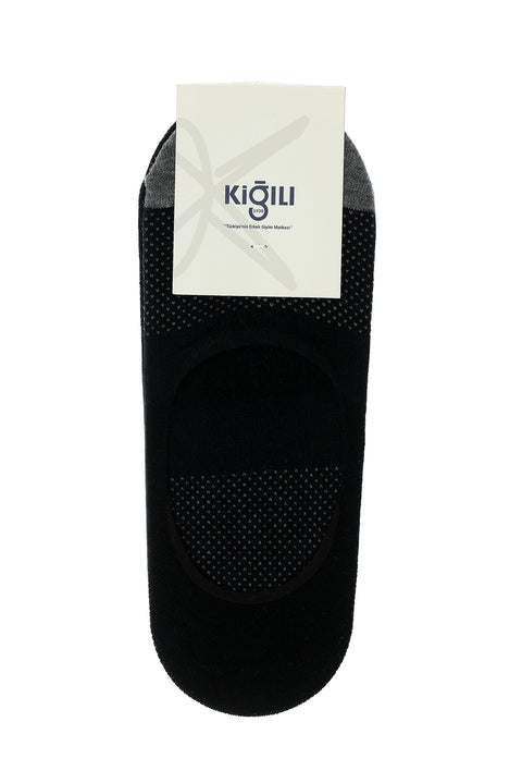 Black 2-Pack Cotton Patterned Loafer Sock Set