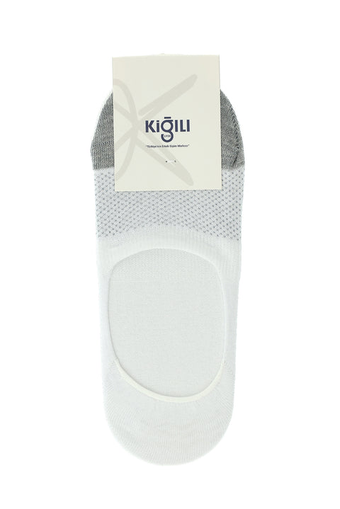 White 2-Pack Cotton Patterned Loafer Sock Set