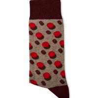 Light Beige Single Patterned Socks