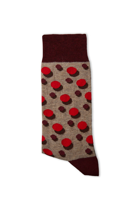 Light Beige Single Patterned Socks