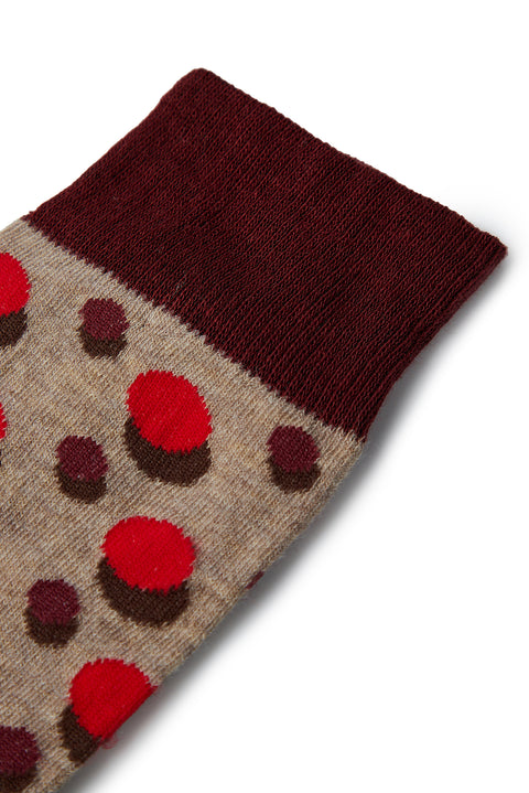 Light Beige Single Patterned Socks