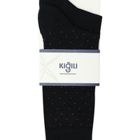 Black 2-Pack Patterned Cotton Socks Set