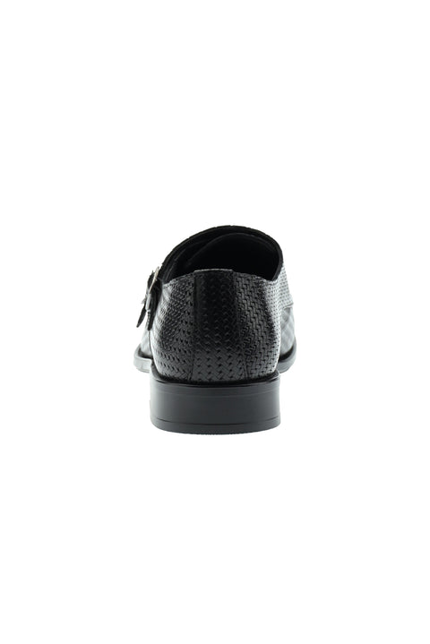 Black Classic Buckle Leather Shoes