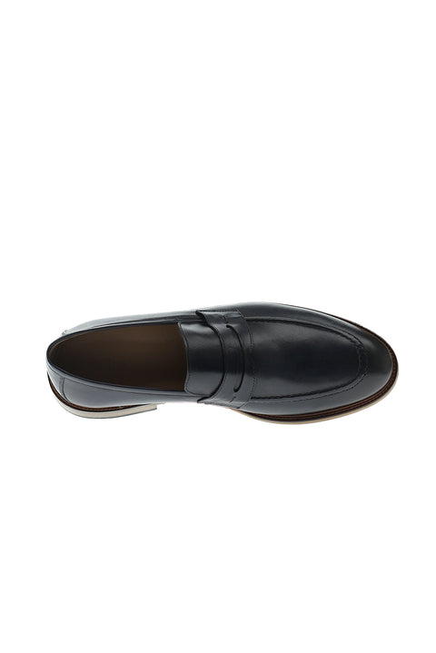 Navy Blue Classic Leather Shoes