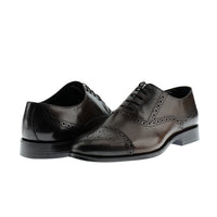 Medium Brown Patterned Classic Leather Shoes