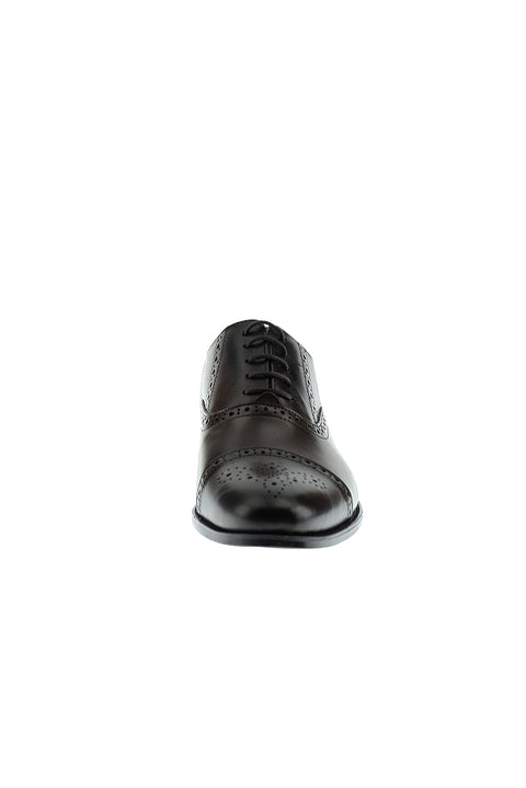 Medium Brown Patterned Classic Leather Shoes