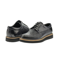 Medium Navy Casual Leather Shoes