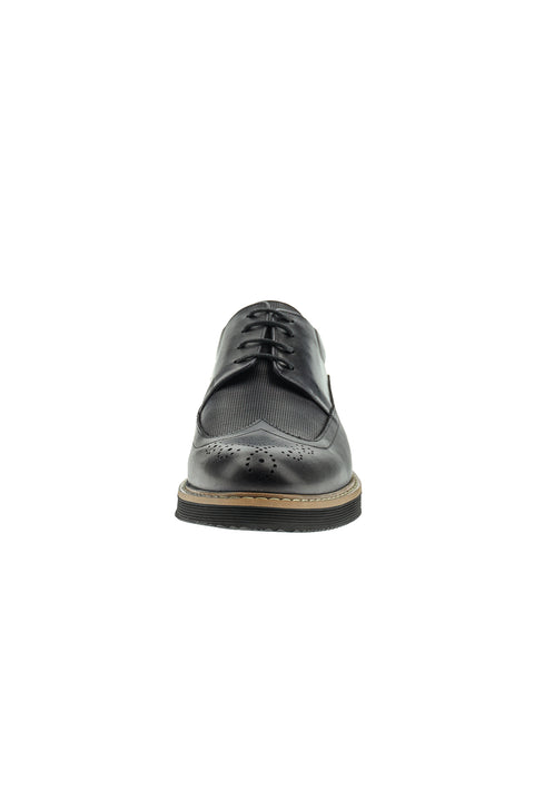 Medium Navy Casual Leather Shoes