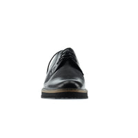 Mid-Navy Blue Lace-Up Casual Leather Shoes