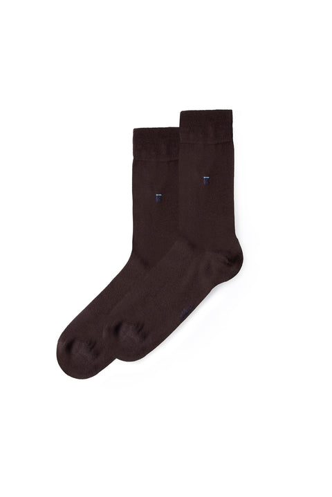 Dark Brown Lycra Stretch Sports Knit Belt & 2-Pack Bamboo Socks Gift Box Set