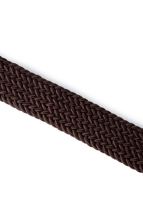 Dark Brown Lycra Stretch Sports Knit Belt & 2-Pack Bamboo Socks Gift Box Set