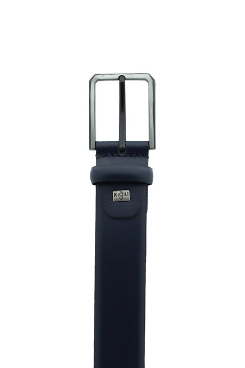Dark Navy Classic Leather Belt