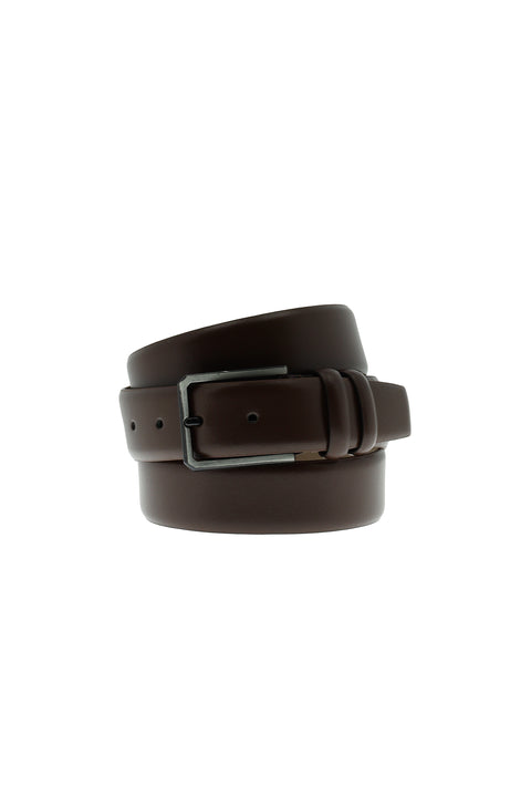 Dark Brown Plus Size Classic Leather Belt