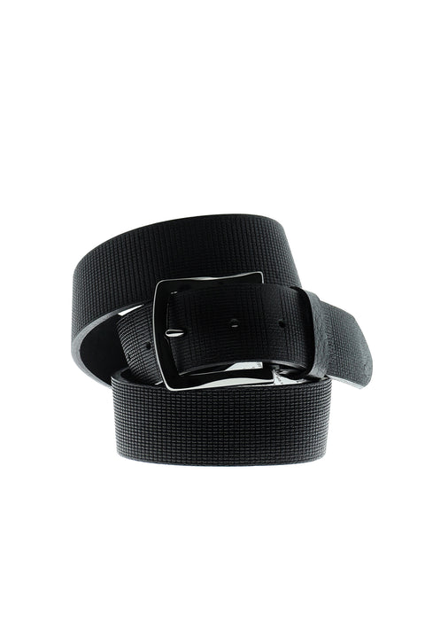 Black Sport Patterned Belt