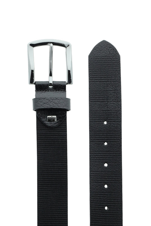 Black Sport Patterned Belt