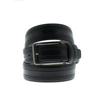 Black Patterned Classic Belt