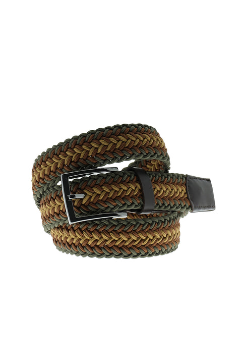 Dark Brown Knitted Pattern Sport Belt