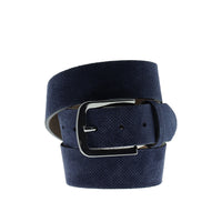 Dark Navy Suede Sport Patterned Belt