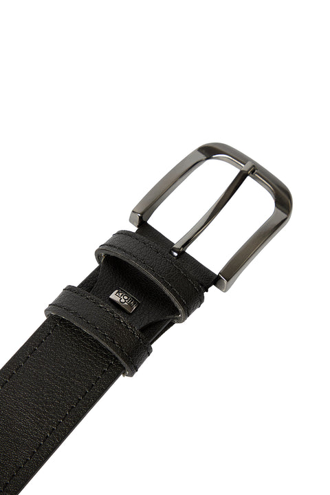 Black Sports Belt with Stitching Detail