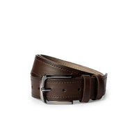 Dark Brown Sport Belt with Stitching Detail