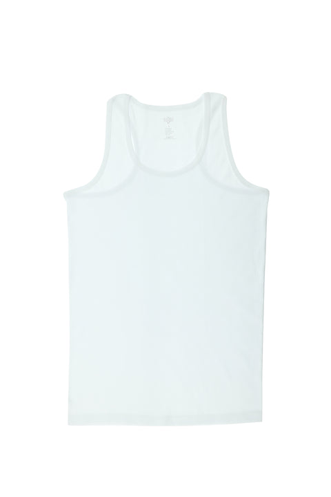 White 2-Piece Cotton Athletic Tank Top Set