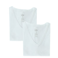 White 2-Piece V-Neck Cotton Tank Top Set