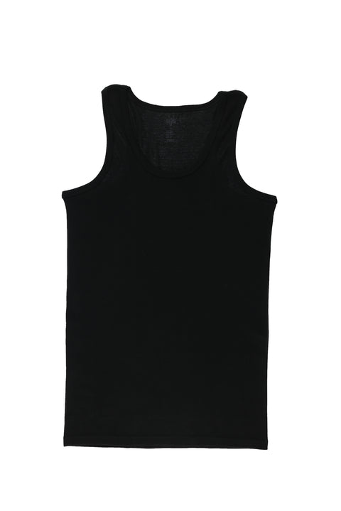 Black 2-Piece Cotton Athletic Tank Top Set