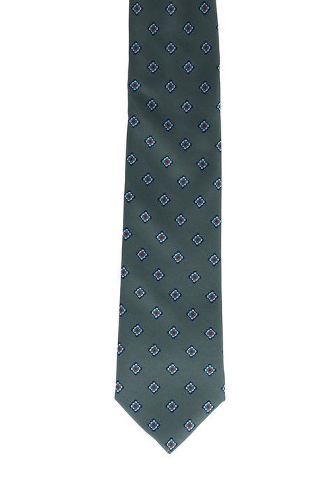 Medium Gray 2-Piece Patterned Tie & Pocket Square Set