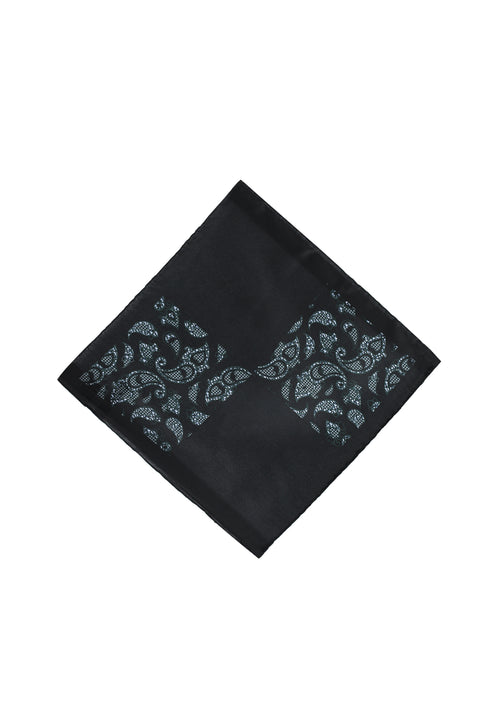 Black 2-Piece Patterned Tie & Pocket Square Set