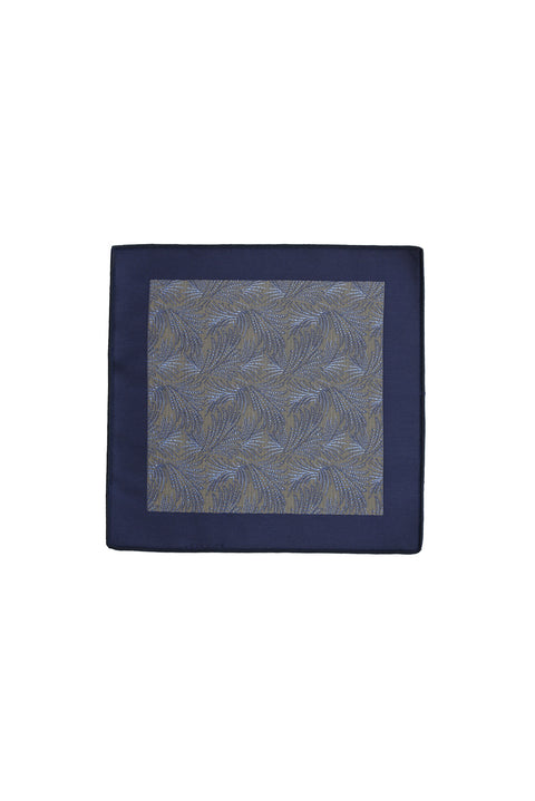 Blue 2-Piece Patterned Tie & Pocket Square Set