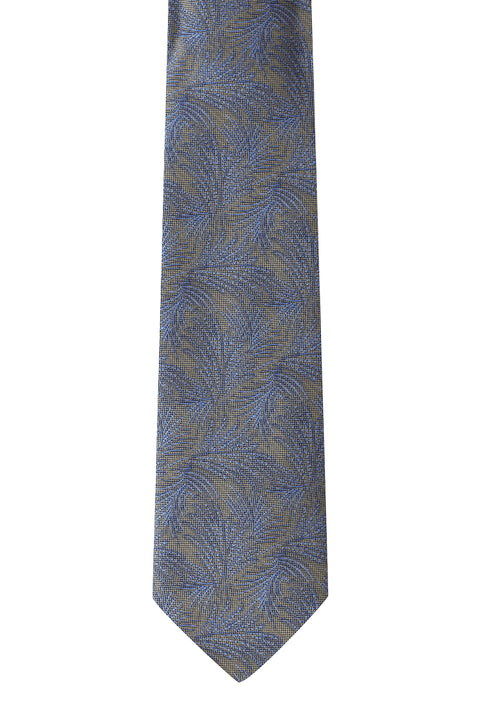 Blue 2-Piece Patterned Tie & Pocket Square Set