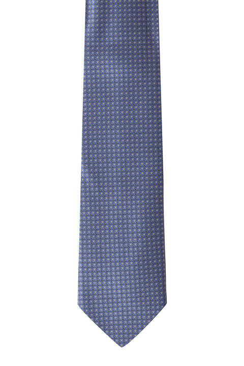 Blue 2-Piece Patterned Tie & Pocket Square Set