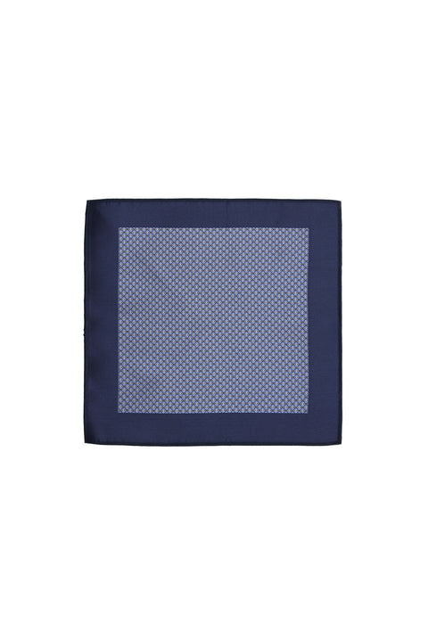 Blue 2-Piece Patterned Tie & Pocket Square Set