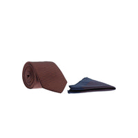 Tile Patterned 2-Piece Tie & Pocket Square Set