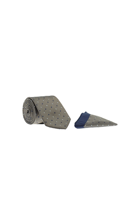 Medium Mink 2-Piece Patterned Tie & Pocket Square Set