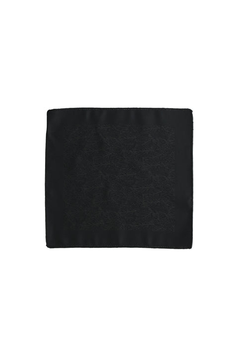 Black 2-Piece Patterned Tie & Pocket Square Set