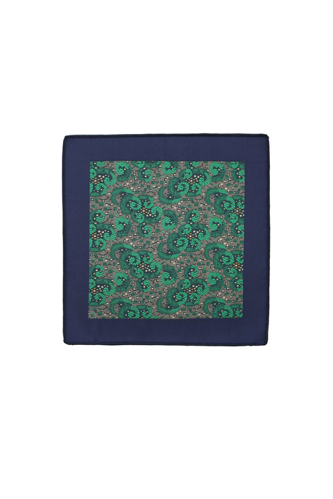 Dark Green 2-Piece Patterned Tie & Pocket Square Set