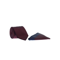 Dark Burgundy 2-Piece Patterned Tie & Pocket Square Set