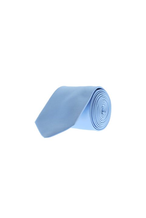 Blue 2-Piece Plain Tie & Pocket Square Set