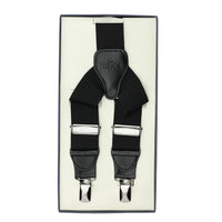 Black Lycra Plain Pants Suspenders