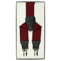 Light Burgundy Lycra Plain Trouser Suspenders