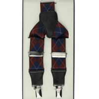 Light Burgundy Lycra Patterned Trouser Suspenders