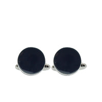 Dark Navy Blue Cufflinks with Stones