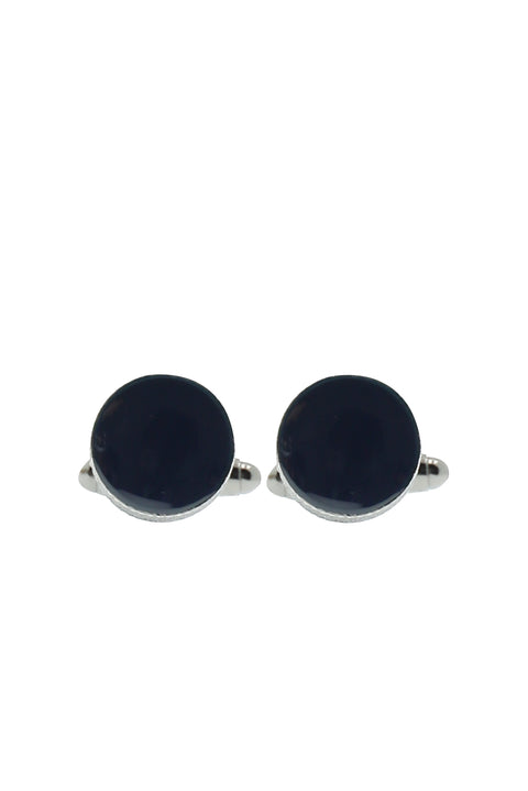 Dark Navy Blue Cufflinks with Stones