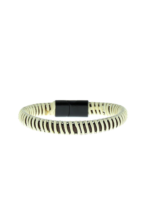 White Leather Bracelet