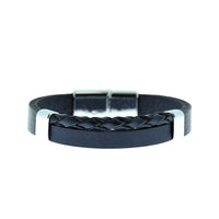 Dark Navy Leather Bracelet