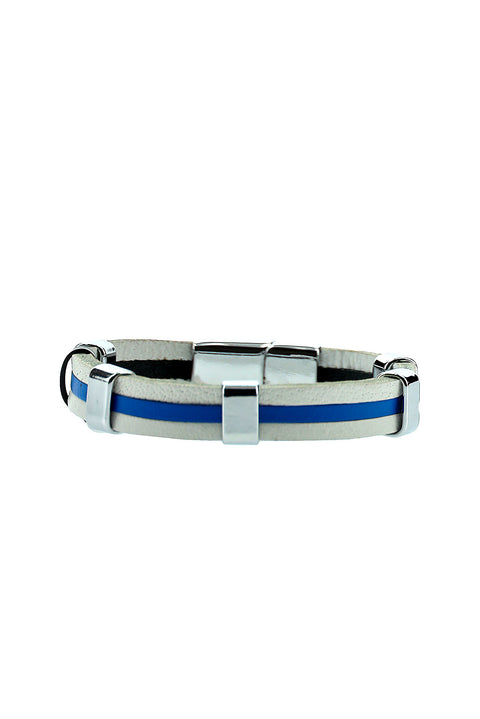 White Leather Bracelet