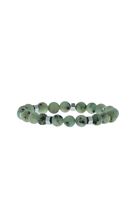 Light Gray Bracelet with Natural Stones