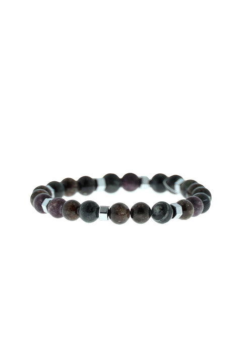Medium Anthracite Natural Stone Bracelet