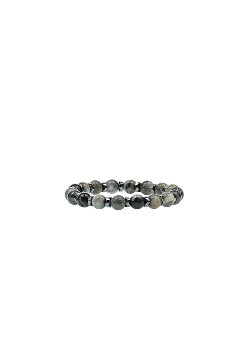 Medium Gray Natural Stone Bracelet